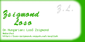 zsigmond loso business card